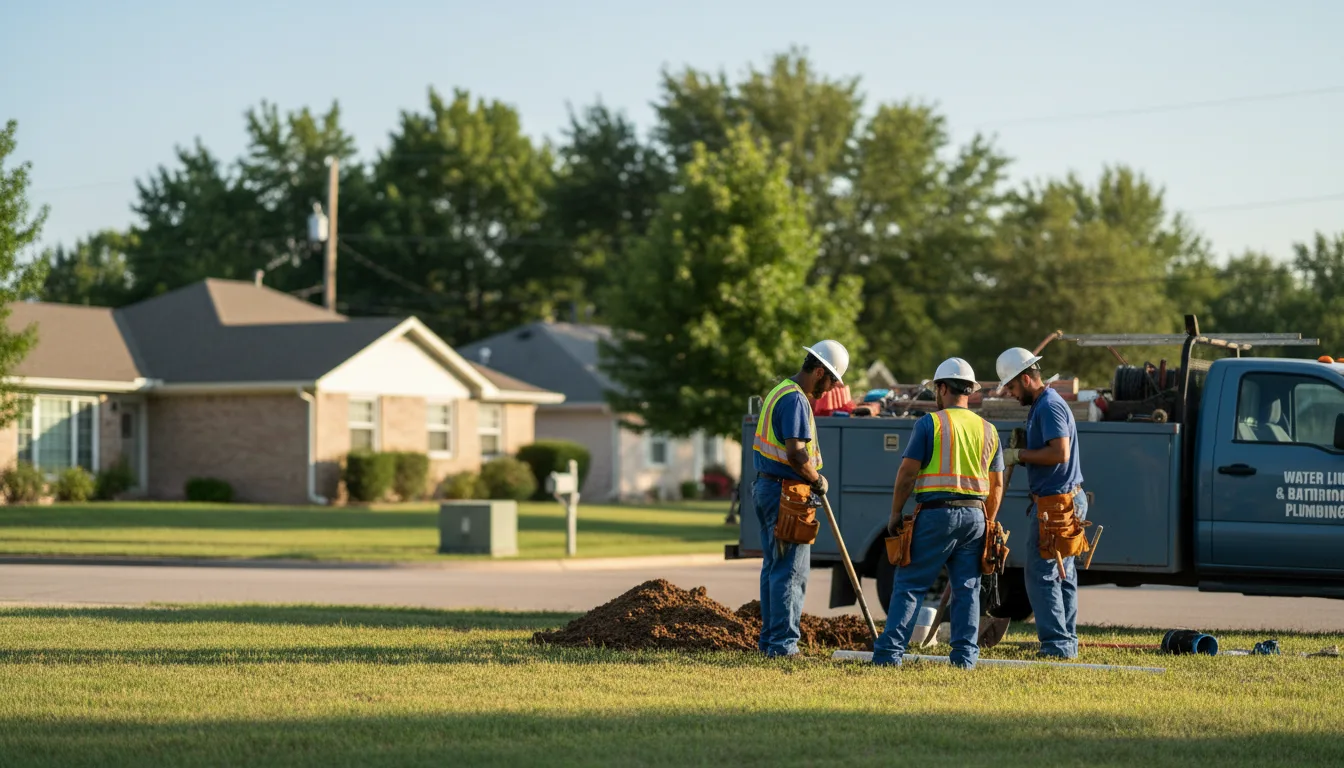 Residential water line and bathroom plumbing service in Lemoyne, NE